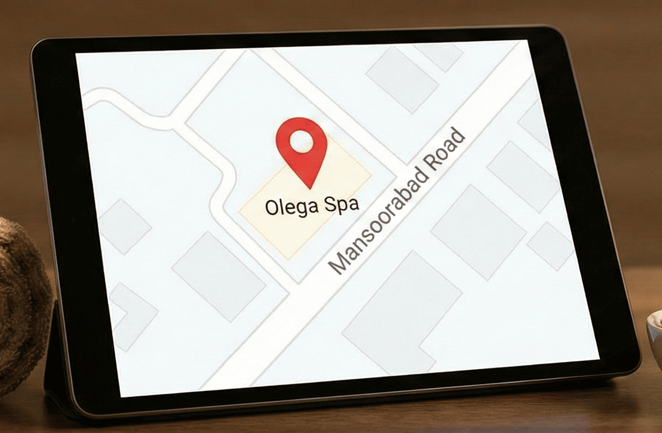 Olega Spa near Mansoorabad Road location guide and map